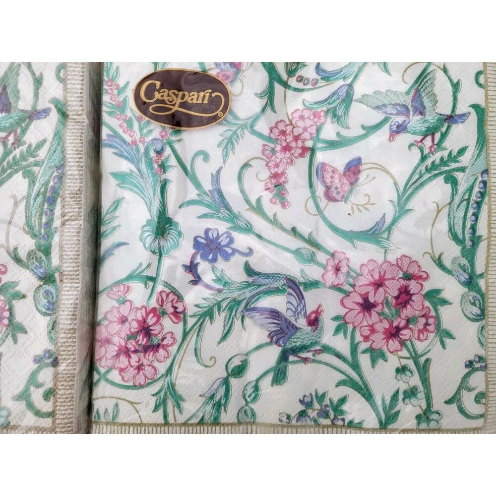 New, Old Stock- 2 Packs CASPARI Germany Triple Ply Printed Napkins -20 Each Pack